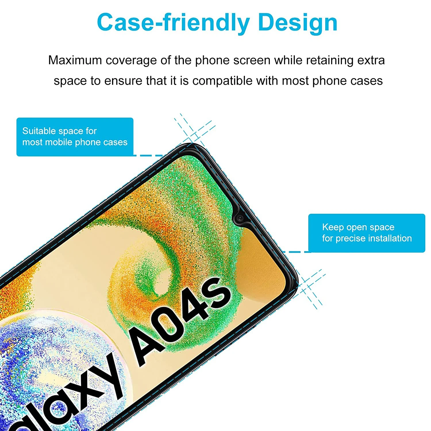 Para Samsung Galaxy A04 A04S A04e A04 Core, película de vidrio templado 9H 2/4 Uds Protector de pantalla HD - imagen 4