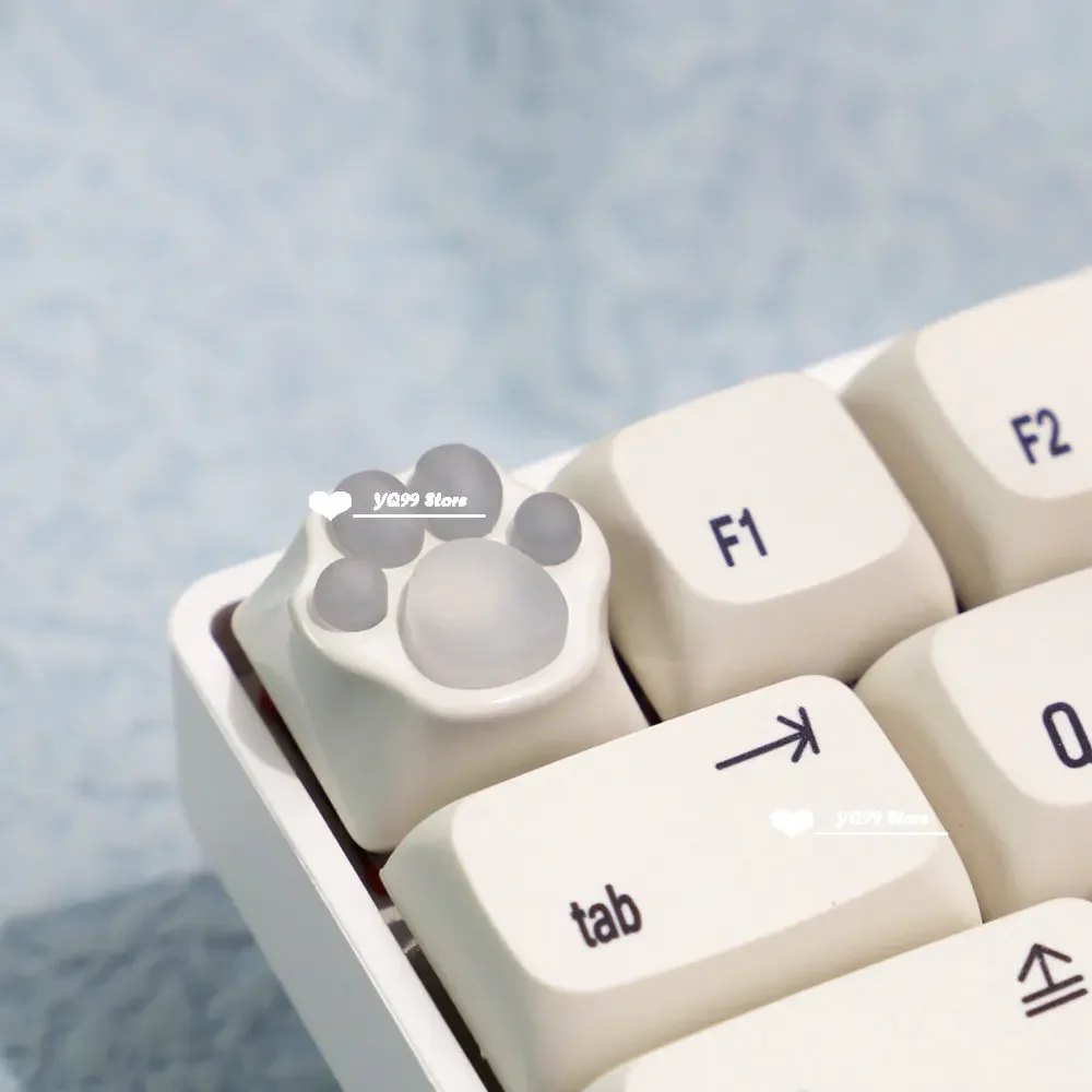 Tapa de llave con garra de gato para juegos, tapa de llave DIY para teclado mecánico, garras de oso, sensación suave, teclas de aleación de aluminio retroiluminadas de silicona - imagen 3