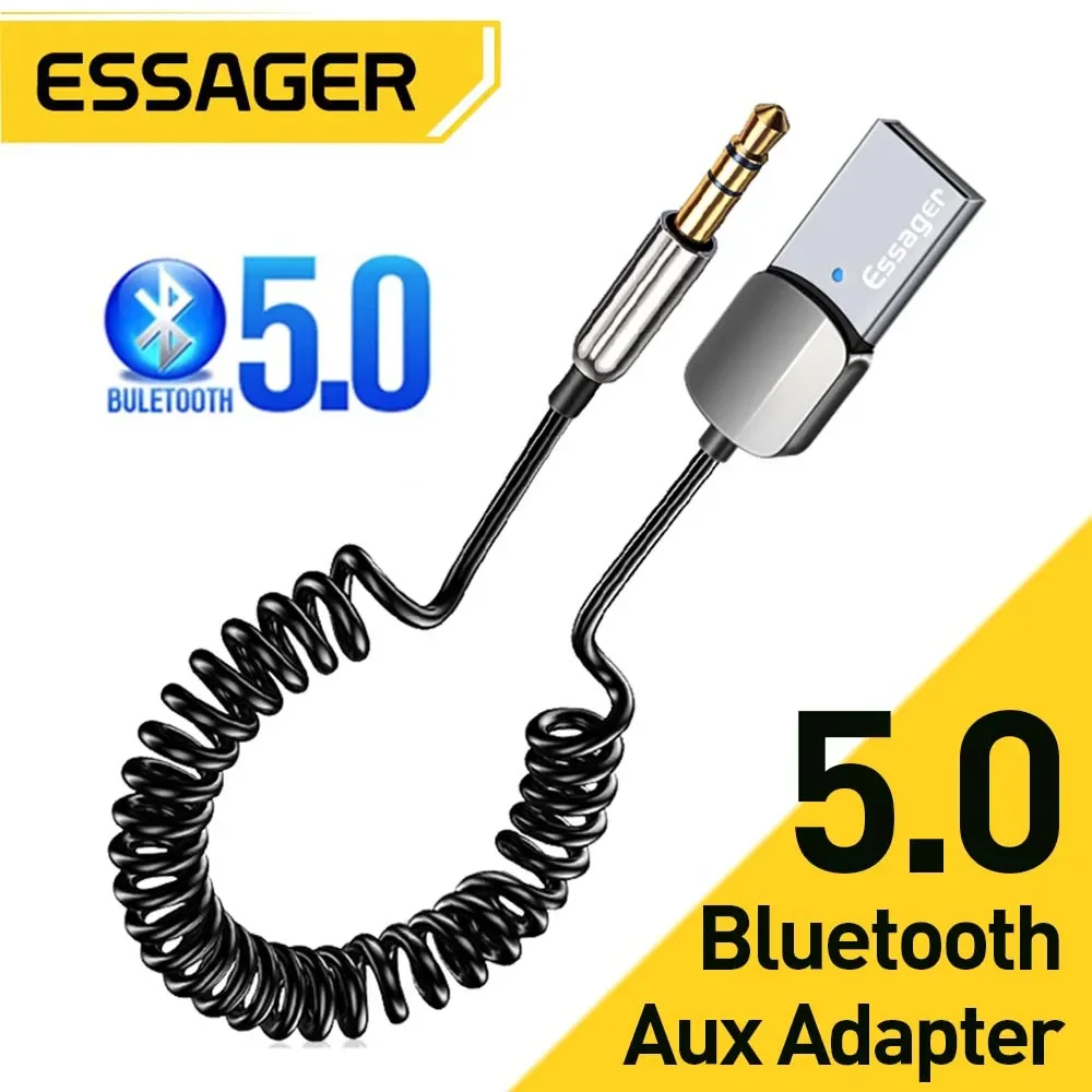 Essager Receptor Bluetooth Coche – USB a Aux 3,5mm Manos Libres