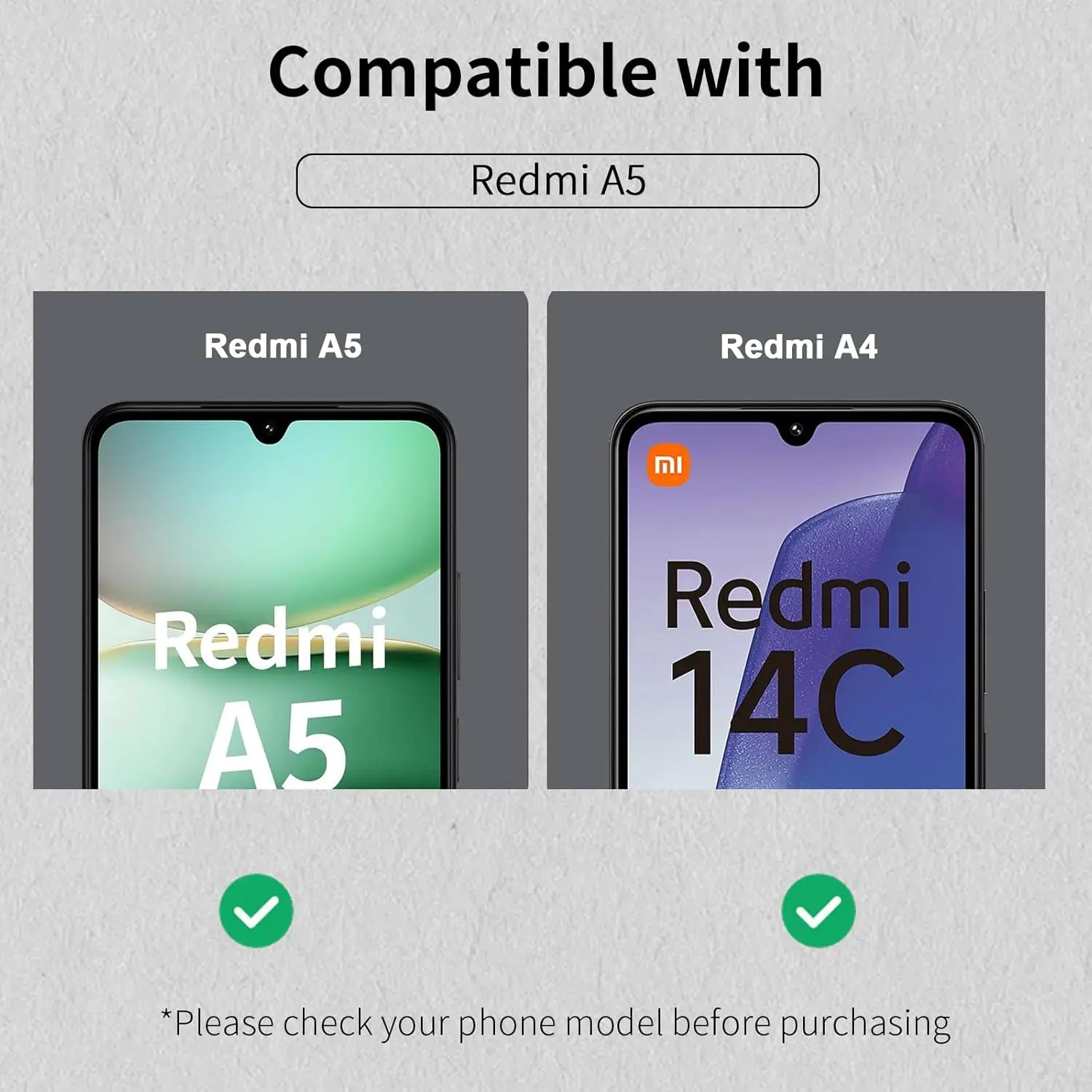 Protector de pantalla de vidrio templado de dureza 9H para Xiaomi Redmi A5 HD transparente antihuellas a prueba de golpes 2/4 Uds - imagen 3