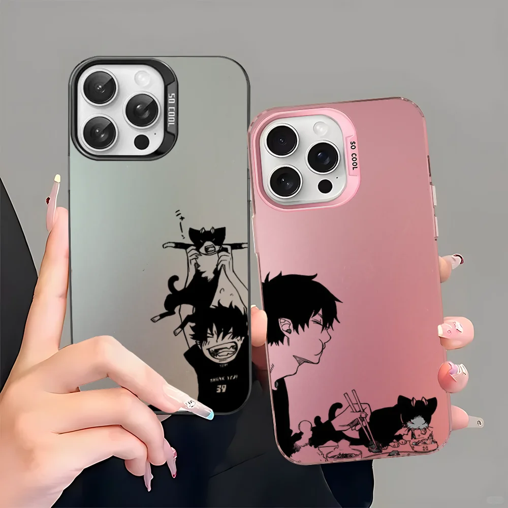 Funda de teléfono Anime Ao no Exorcist Okumura Rin para iPhone 16 15 14 13 12 11 Pro Max X XR XSMAX 8 7 Plus, funda trasera mate a prueba de golpes - imagen 3
