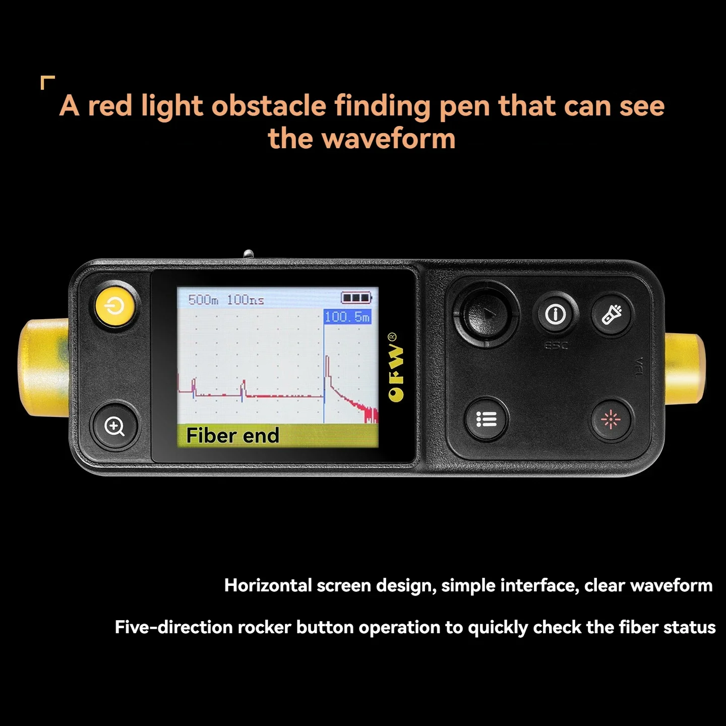 OFW-buscador de fallos ópticos, 20KM, soporte OTDR con mango, prueba de fibra activa, Ranger FTTB FTTH, medidor de prueba de punto de interrupción VFL 10MW - imagen 3