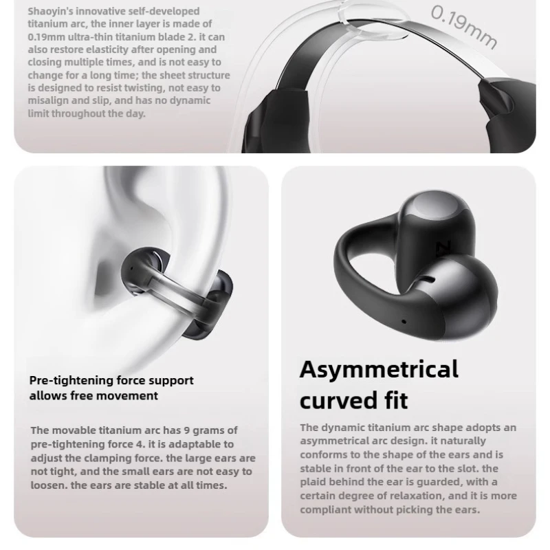 Shokz OpenDots ONE E310 auriculares inalámbricos Clip de oreja AI reducción de ruido batería de larga duración auriculares ligeros auriculares personalizados - imagen 4