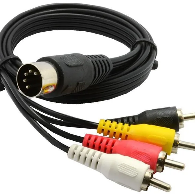 Cable MIDI DIN macho de 5 pines a 4 RCA macho hembra Cable de Audio para sistemas estéreo Naim Quad enchufe macho DIN de 5 pines más nuevo 0,5 m 1,5 m - imagen 3