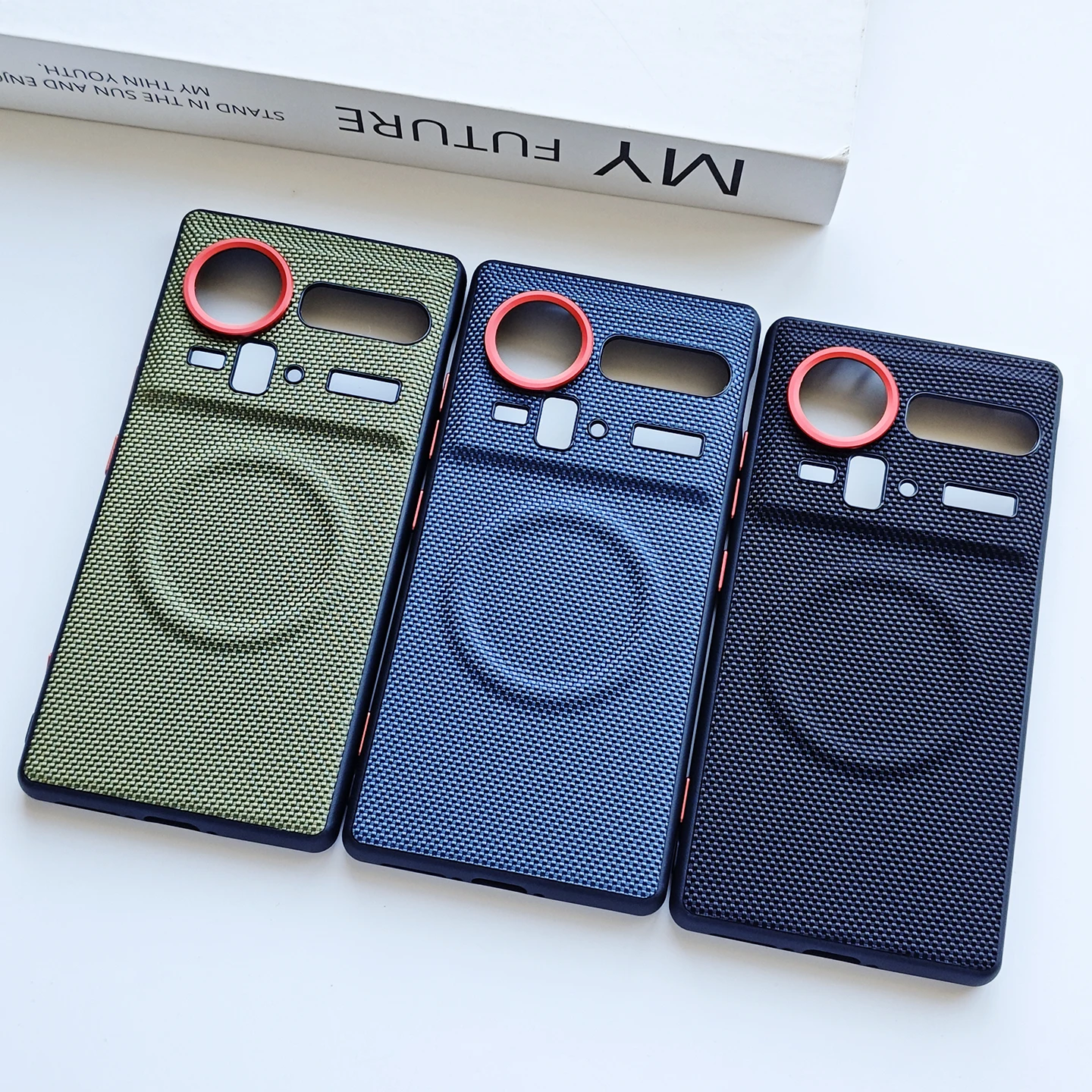 Funda para Nubia Z80 Ultra Nylon Kona cuero Hardware magnético cubierta de protección de llave para Nubia Z80 Ultra parachoques a prueba de golpes