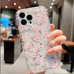 Funda iPhone Transparente Anticaída con Flores Multicolores