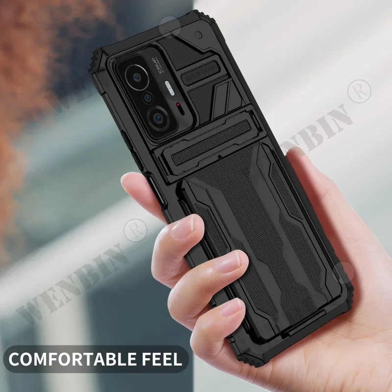 Funda para Xiaomi Redmi Note 12, 11 Pro, 10 Pro, Poco X4, X3 Pro, Xiaomi 11T Pro, antigolpes, soporte con ranura para tarjeta - imagen 5
