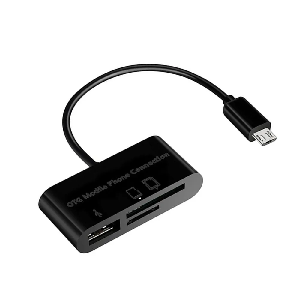 Lector de tarjetas Micro USB Cable adaptador SD SD, conexión Micro SD TF Lector de tarjetas de memoria inteligente para puerto Micro USB - imagen 3