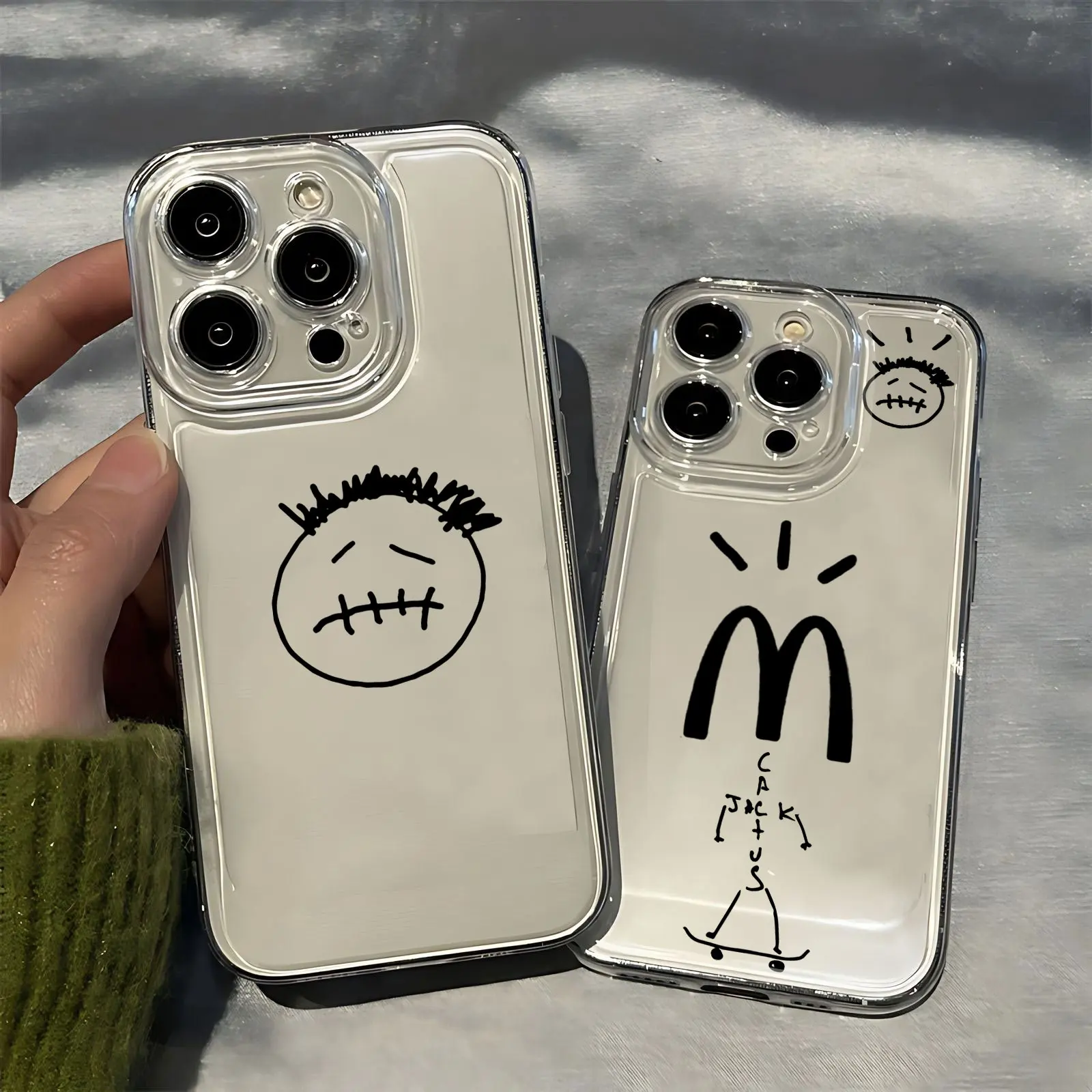 Funda de teléfono de lujo Travis Scott Cactus Jack para iPhone 16 15 14 13 12 11 Mini Pro Max X XR XSMax 7 8 Plus SE20 cubierta transparente - imagen 2