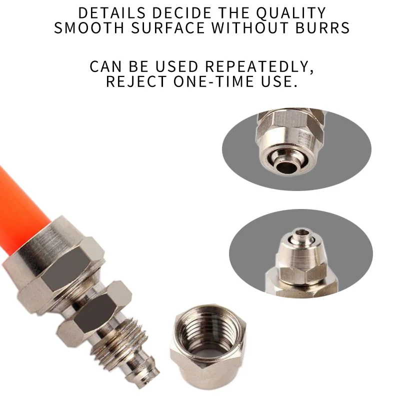 Accesorio neumático 100 Uds serie PG conector neumático giro rápido recto a través de manguera conector de aire PG6-4 PG8-6 PG10-8 PG12-10 - imagen 4