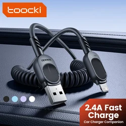 Toocki Cable USB iluminación TPU retráctil carga rápida iPhone
