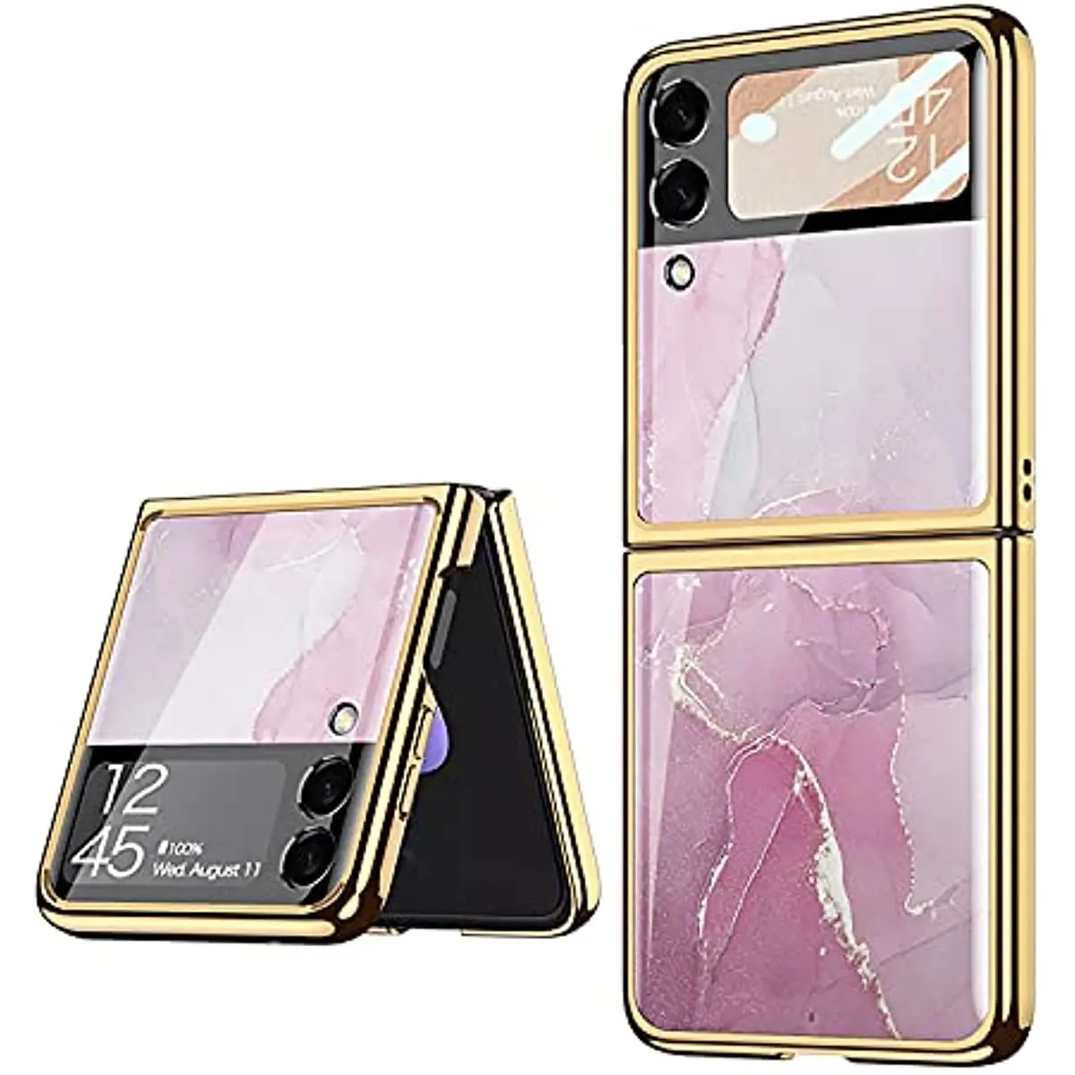 Para Samsung Z Flip 4, funda Z Flip 3, funda protectora ultrafina de vidrio templado para teléfono