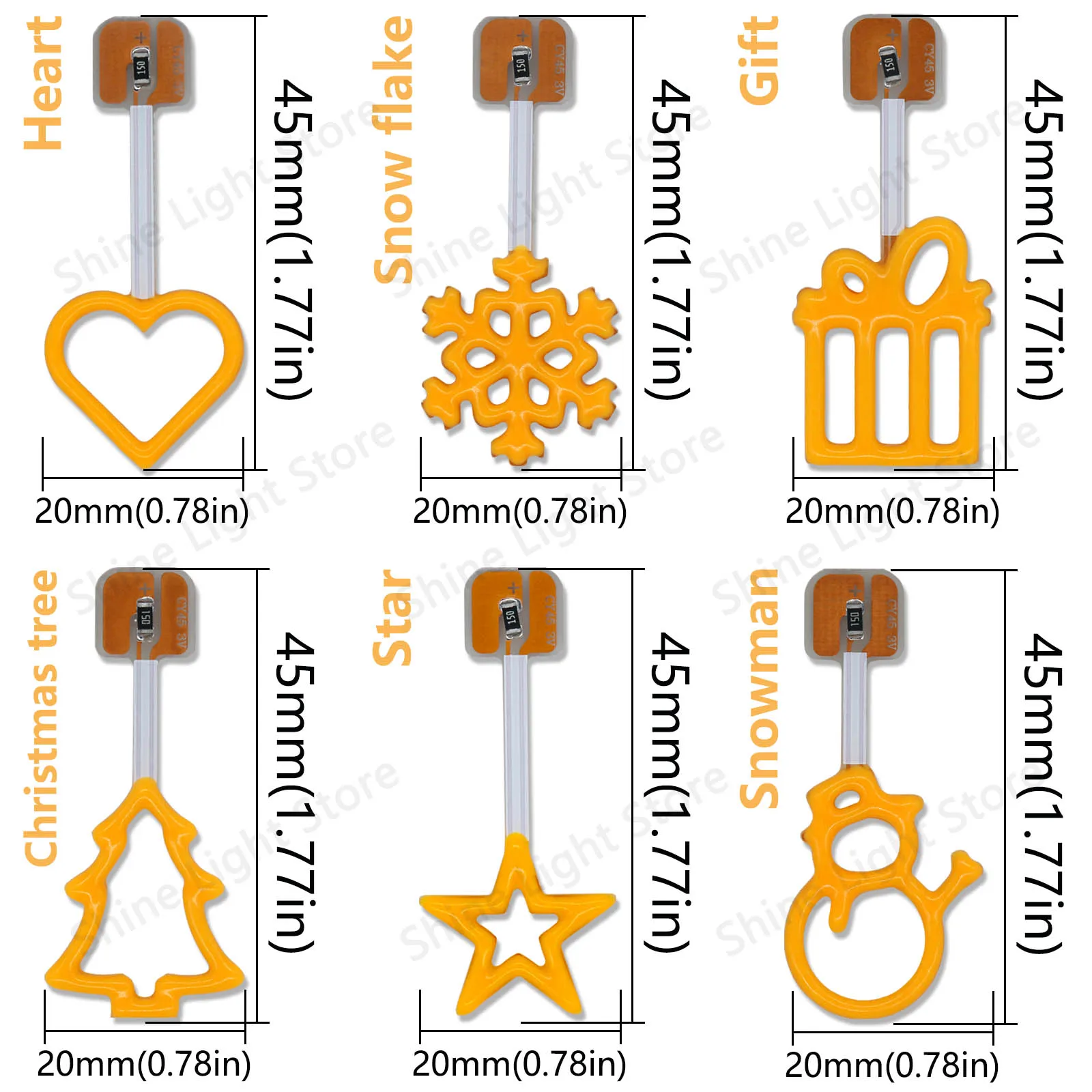 Lámpara LED decorativa creativa con forma de letra AC220V, bombilla Edison, fuente de luz COB, lámpara de ambiente, Navidad, boda, blanco cálido, bricolaje - imagen 5