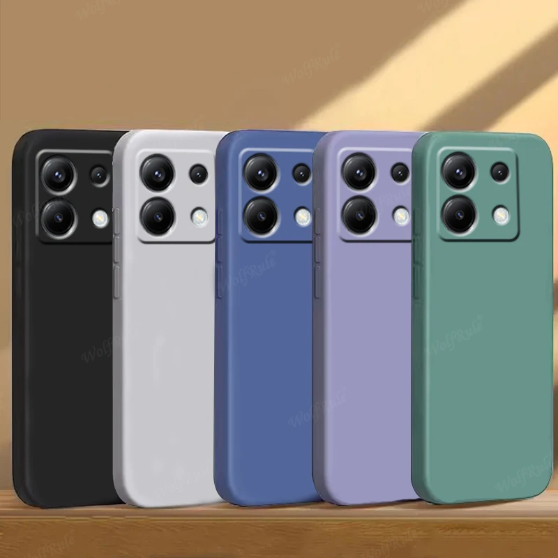 Para Poco X6 5G funda Xiaomi Poco X6 Pro 5G Capas silicona líquida a prueba de golpes teléfono parachoques trasero TPU Fundas suaves Poco X6 Pro - imagen 2