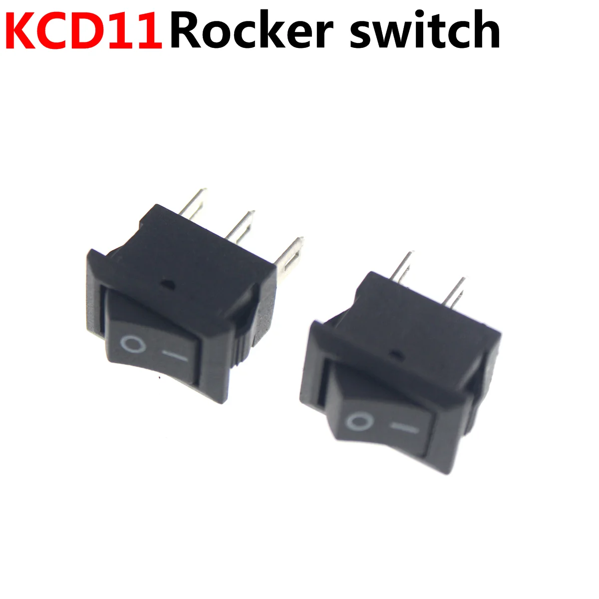 Interruptor de botón pulsador 20 piezas, 10x15mm, SPST, 2 pines, 3A, 250V, KCD11, interruptor basculante de encendido/apagado para barco, 10MM x 15MM, negro, rojo y blanco