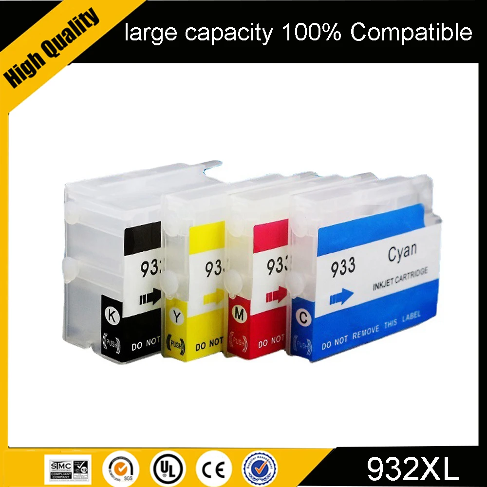 Para HP932XL HP933XL cartucho de tinta recargable con ARC para impresoras HP Officejet 7610 7612 7110 7510 7512 6600 6700 6100 932 933