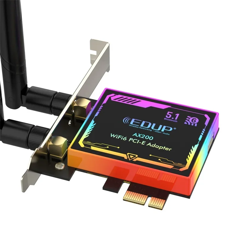 Adaptador inalámbrico Wifi 6 tarjeta de red Pcie X1 2974Mbps receptor de señal Ethernet Bluetooth 5,1 red de doble banda 2,4G y 5G - imagen 5