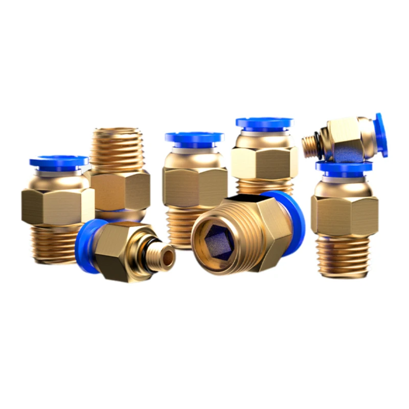 30/40/50 Uds conector de aire neumático serie PC 4mm 6mm 8mm 10mm 12mm 14mm rosca 1/8 "1/4" 3/8 "1/2" conectores rápidos