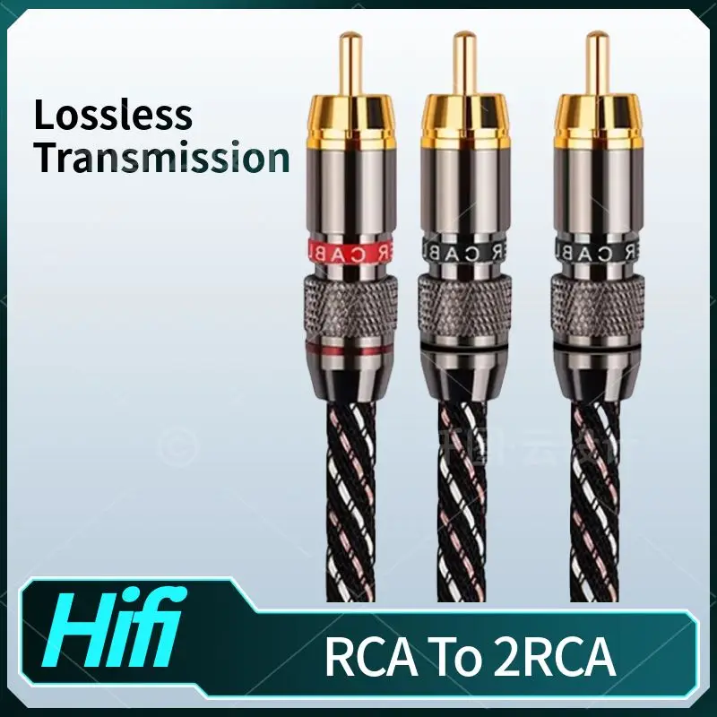Cable RCA Cables de audio de alta fidelidad Conector de clavija de vídeo Cabo de alta gama para amplificador DAC DAP Electrónica de consumo chapada en oro