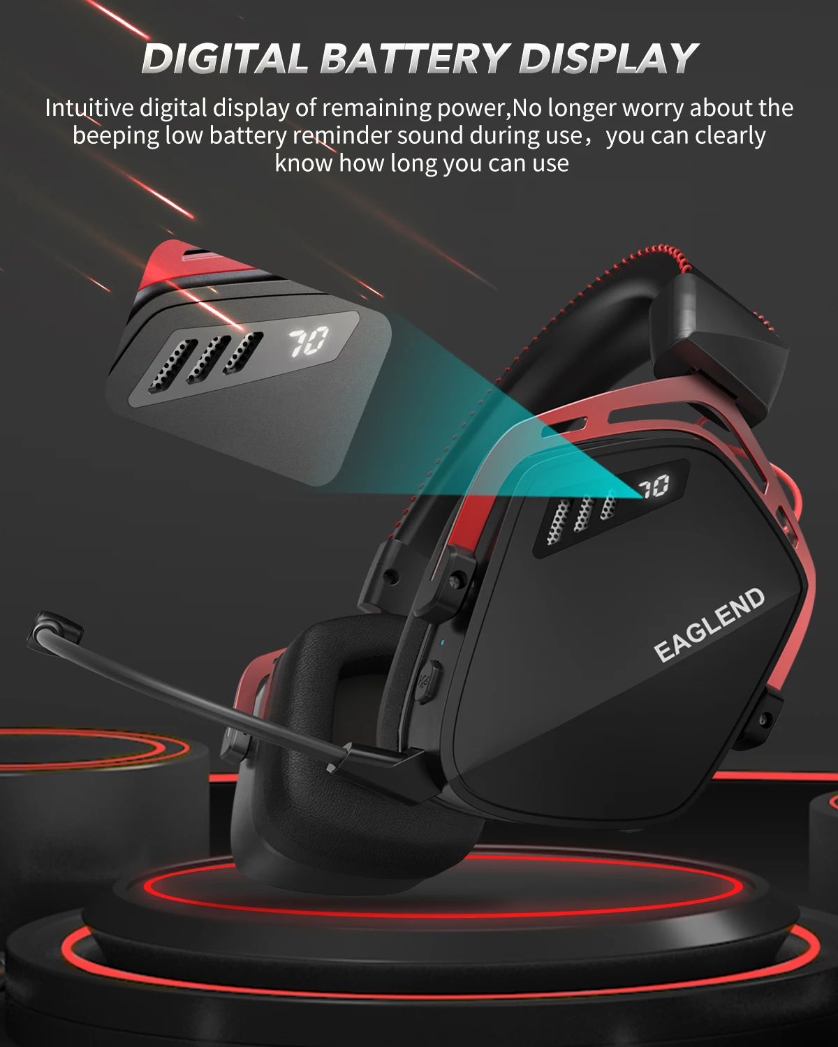 Auriculares para juegos Esports para PS5 PS4 XBOX PC Mac 2,4 GHz latencia ultrabaja Ai auriculares Bluetooth con cancelación de ruido con micrófono G07 - imagen 5