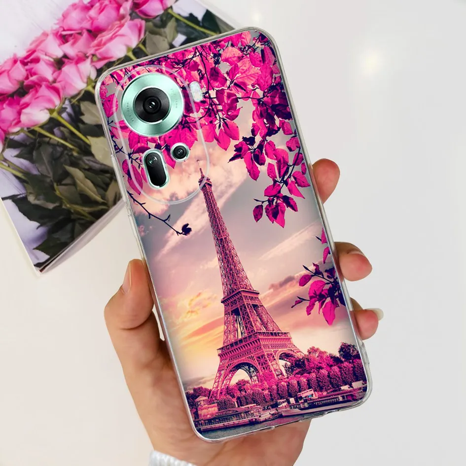 Para OPPO Reno 11 2024 Funda nueva moda flor transparente Funda suave de silicona para OPPO Reno11 CPH2599 Funda Reno 11 Pro 5G Coque - imagen 2