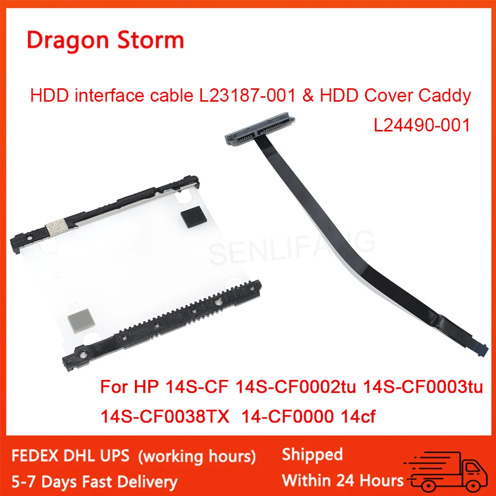 Cable de interfaz para ordenador portátil HP 14S-CF 14S-CF0002tu 14S-CF0003tu 14S-CF0038TX, L23187-001 y cubierta de HDD, Caddy L24490-001