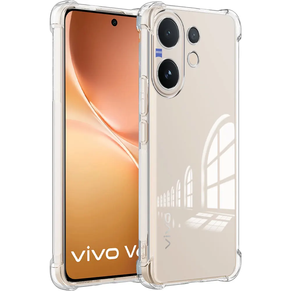 Funda de teléfono transparente a prueba de golpes con Airbag para Vivo V60 V60E 5G V2511, Funda protectora de silicona suave para Vivo V60 Lite V60Lite Funda - imagen 4