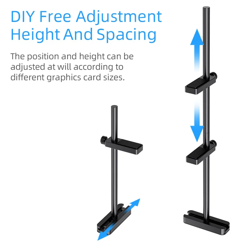 Teucer VC-4 soporte para tarjeta gráfica conector ajustable aleación de aluminio GPU soporte para tarjeta de vídeo ITX/ATX accesorio de caja de PC de escritorio - imagen 4