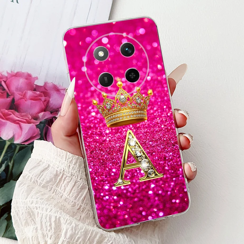 Para Honor Magic7 Lite funda BRP-NX1 elegante corona letras cubierta suave silicona delgada funda de teléfono para Honor Magic 7 Lite Fundas Coque - imagen 3