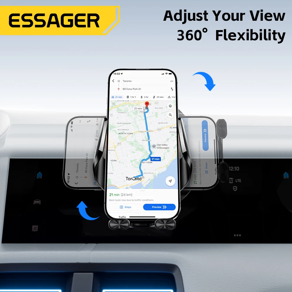 Essager 15W soporte de teléfono para coche cargador inalámbrico estación de carga rápida para iPhone 16 Xiaomi Samsung cargador de coche inalámbrico magnético - imagen 5