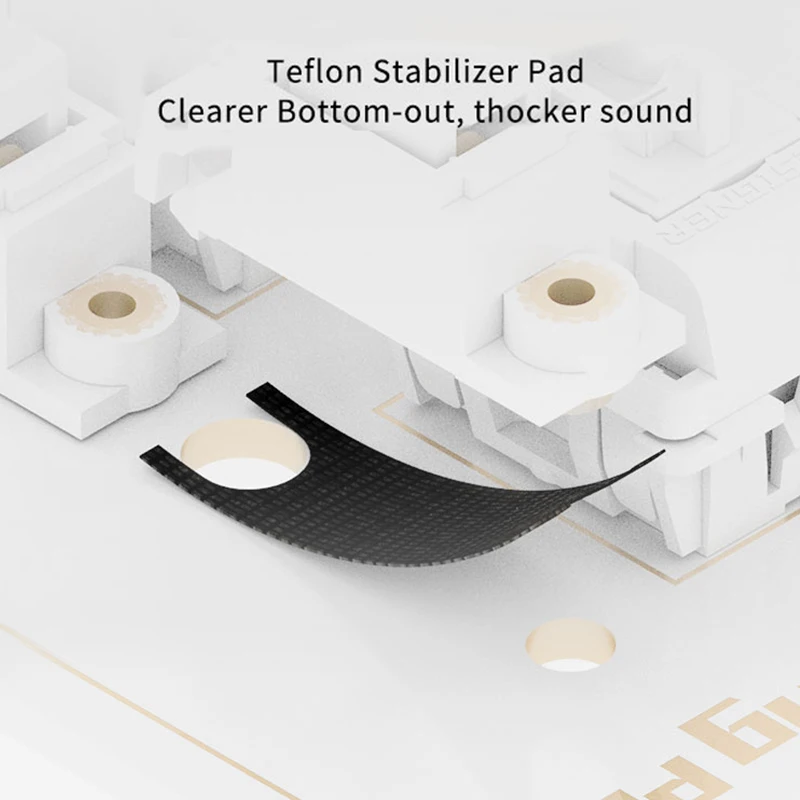 Estabilizador de tornillo PCB de estudio de diseño para teclado mecánico de juegos POM 2u 6.25u 7u protección de cable negro Beige blanco - imagen 5