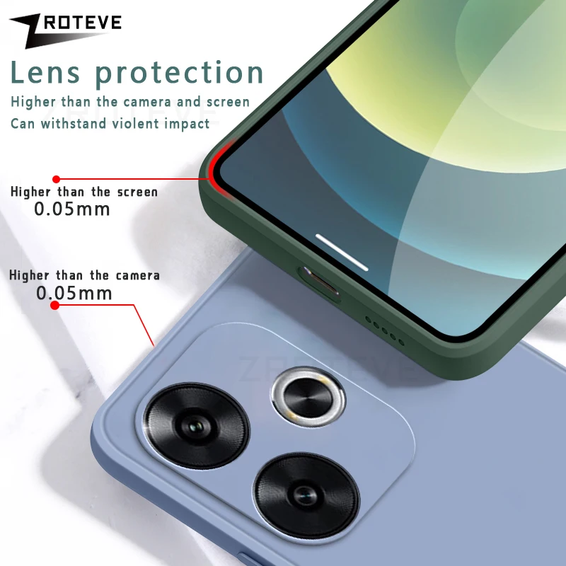 Para Redmi13 funda Zroteve cubierta suave de silicona líquida sedosa para Xiaomi Redmi 13 13C Redmi13C Xiomi POCO C65 fundas de teléfono Global - imagen 5