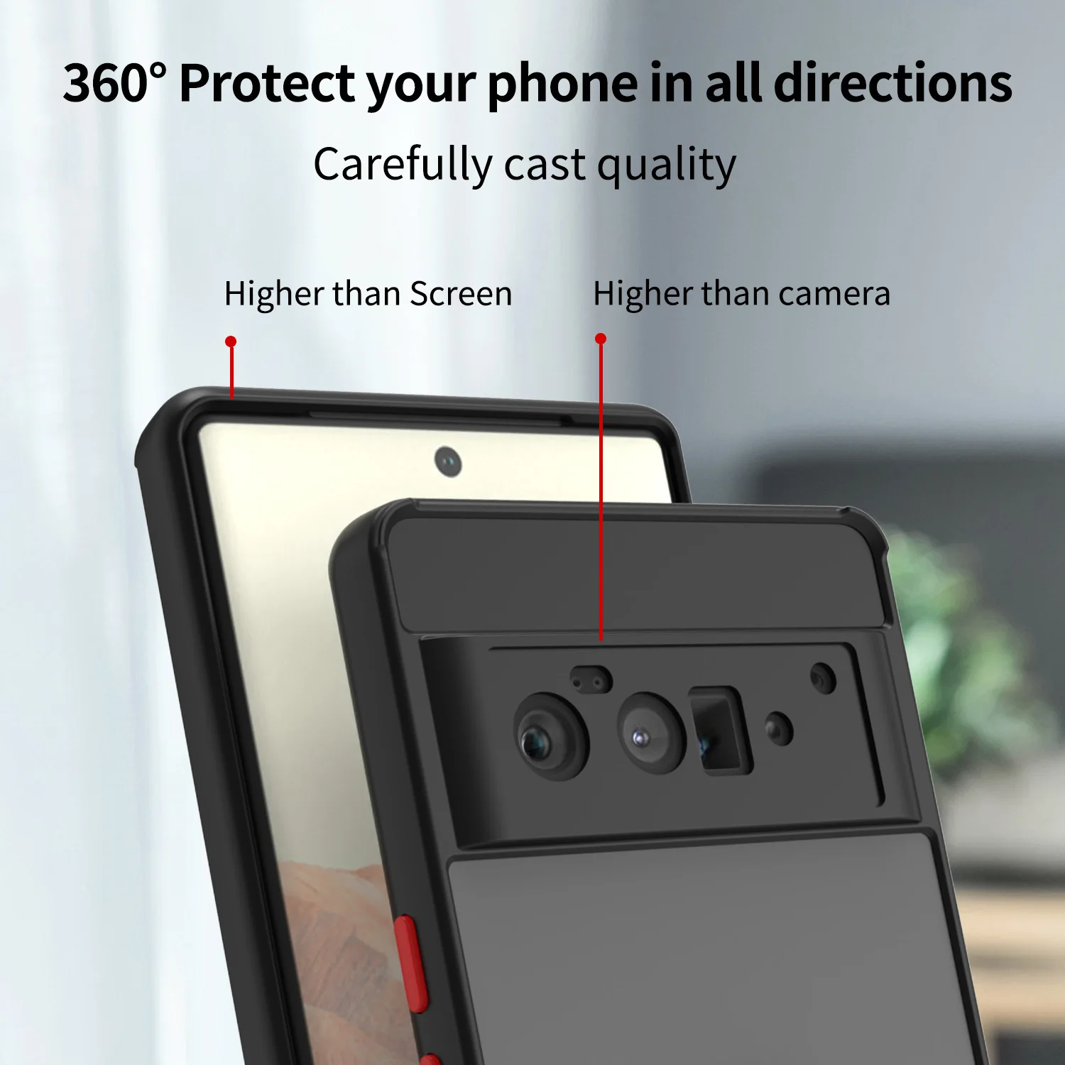 Armadura a prueba de golpes para Pixel 6 Pro funda con soporte magnético anillo fundas de teléfono contraportada para Google Pixel 6 Pro - imagen 2