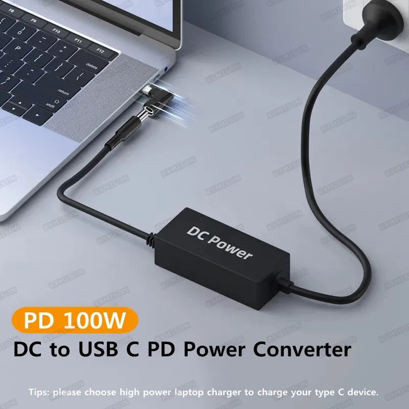 Cargador Universal para ordenador portátil de 65W y 100W CC a USB C tipo C PD, adaptador de corriente, convertidor de conector para MacBook, Xiaomi y Samsung - imagen 4