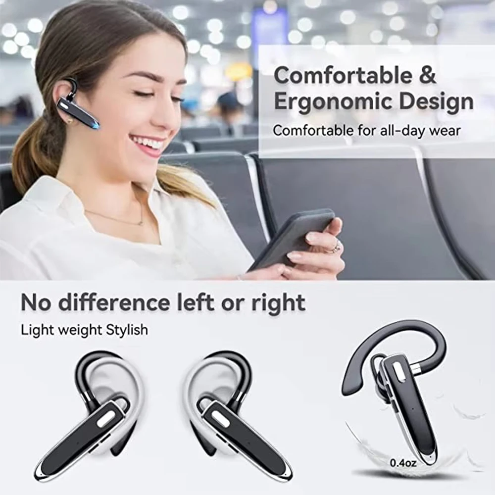 YYK-530-2 Auriculares inalámbricos Bluetooth 5,3 con micrófono dual Auriculares manos libres CVC8.0 Reducción de ruido para conducción de negocios - imagen 3