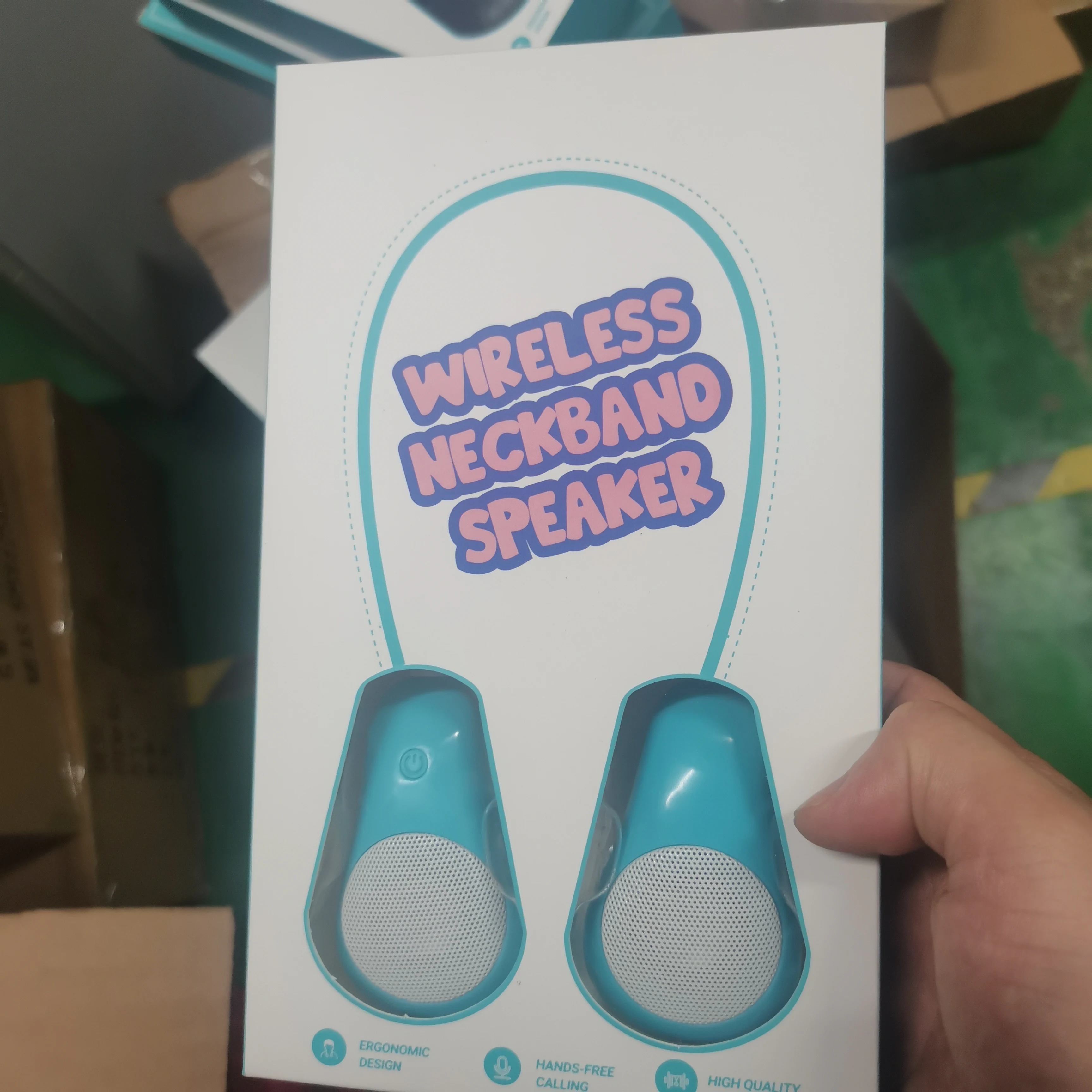 Rockmia EBS-907 Mini altavoz de cuello portátil TWS Bluetooth 5,0 manos y orejas libres caja de reproductor de música U-Sharp - imagen 3