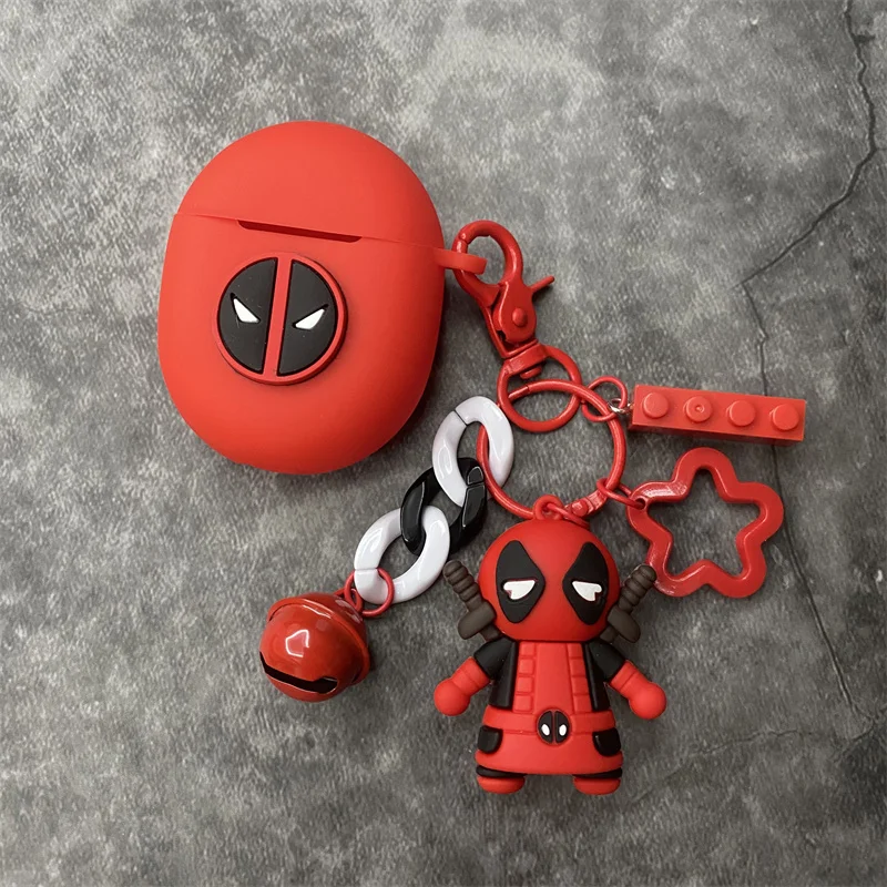 Para Google Pixel Buds Pro 2/serie A Beast Kingdom Marvel Deadpool funda para auriculares inalámbricos de silicona con llavero - imagen 4