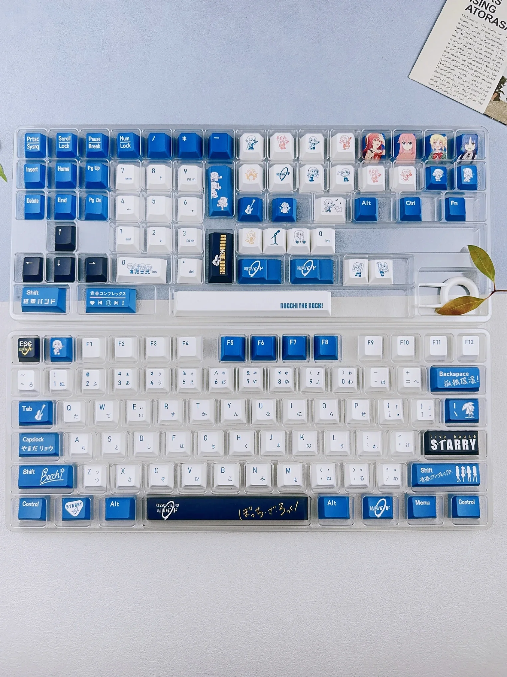 Teclas con tema de roca solitaria de 138 teclas, perfil de cereza, adaptación de sublimación de calor de cinco lados, teclas de teclado mecánico MX personalizadas - imagen 5