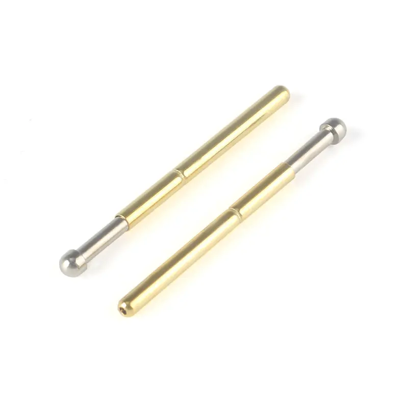 100PCS P125-D Spring Test Probe Test Pin Pogo Pin Total Length 33.35mm Copper Nickel Plated Head Dia 2.5mm Pin Dia 2.02mm - imagen 2
