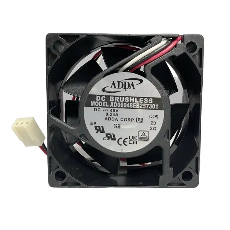 Para ADDA AD06048EB257301 60x60x25mm DC 48V 0.24A ventilador de refrigeración inversor VFD de 3 cables