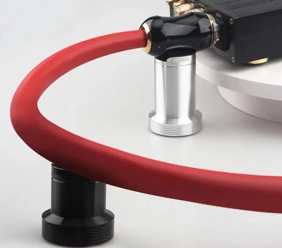 Soporte de aluminio Hifi para fiebre, estante de alambre, amortiguador de absorción de impacto, interconexión de altavoz, Cable, pie, 1 Uds. - imagen 3