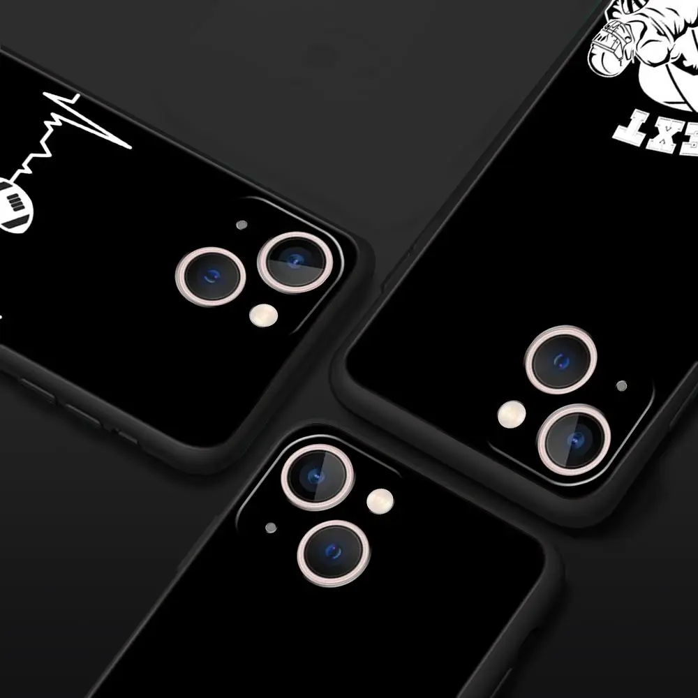 Funda de teléfono de lujo con diseño de pelota de Rugby, carcasa protectora de silicona negra para iPhone 13, 15, 14, 12 Mini, 11 Pro MAX, XR, X, SE, XS, 7, 8 Plus - imagen 2