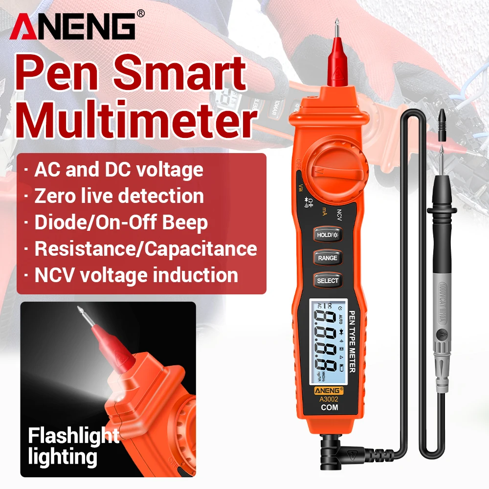 ANENG A3002 multímetros digitales inteligentes medición de voltaje CA/CC probador de corriente eléctrica herramientas de prueba profesionales multifuncionales - imagen 2
