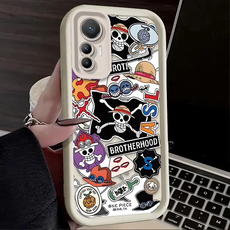 Funda de calavera de una pieza de Anime para Xiaomi 14T 13T 12T 11T 13 12 11 Lite 5G NE POCO X6 X5 F6 F5 F3 X4 GT X3 NFC M5S C65 M6 Pro TPU - imagen 3
