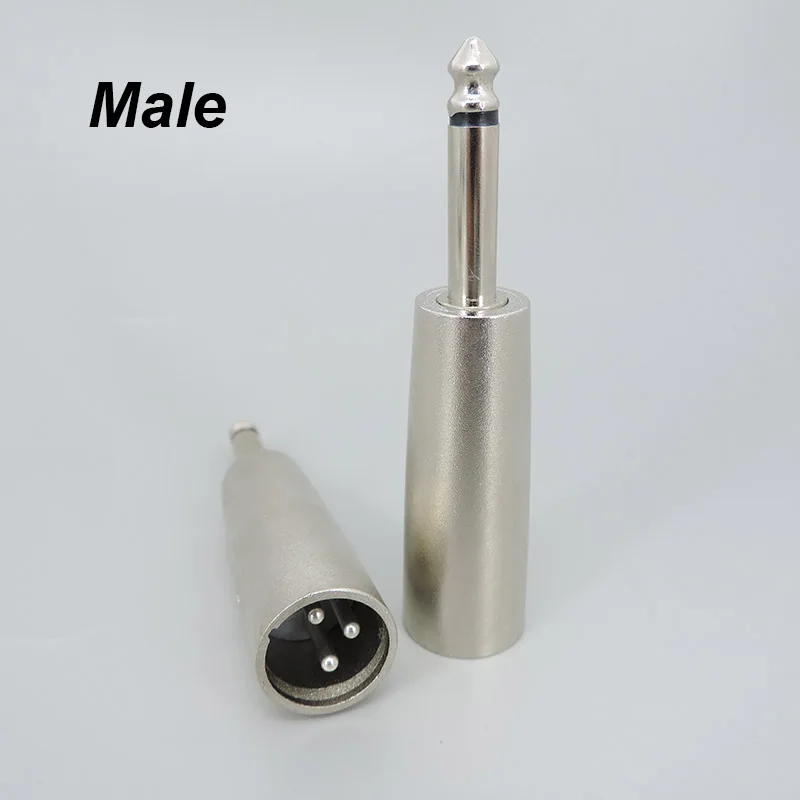 Adaptador de micrófono de 6,35mm, 6,5 a XLR, 3 pines, macho, hembra, convertidor de conector de Audio de 6,5mm, enchufe macho de alimentación, Mono RCA - imagen 3