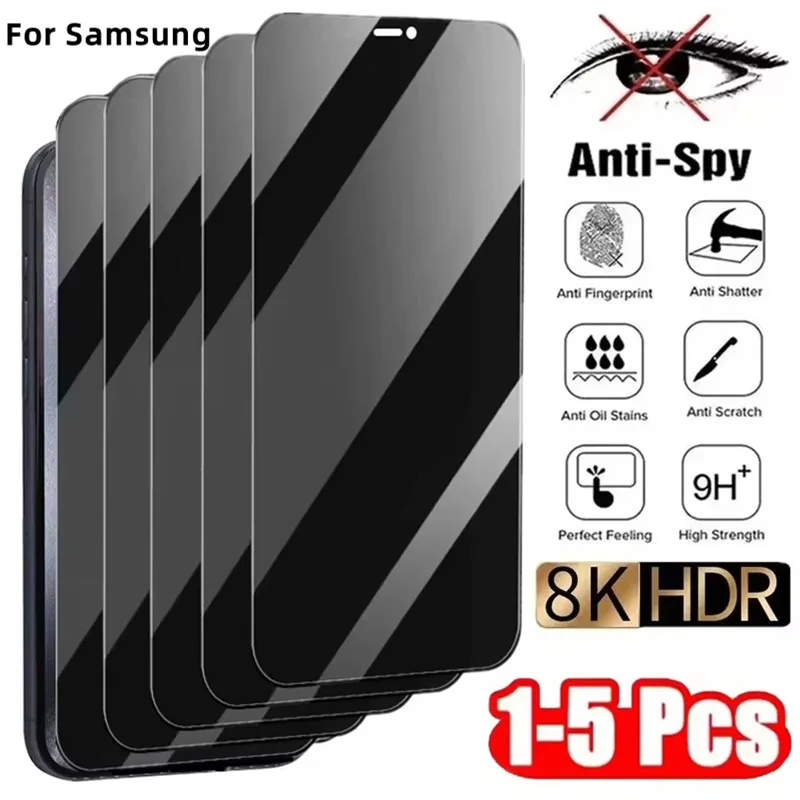 Vidrio antiespía para Samsung S25 S24 Ultra S23 FE A16 A56 5g A17 A55 A07 A26 A36 A54 A35 A53 A25 A73 A24 Protector de pantalla de privacidad