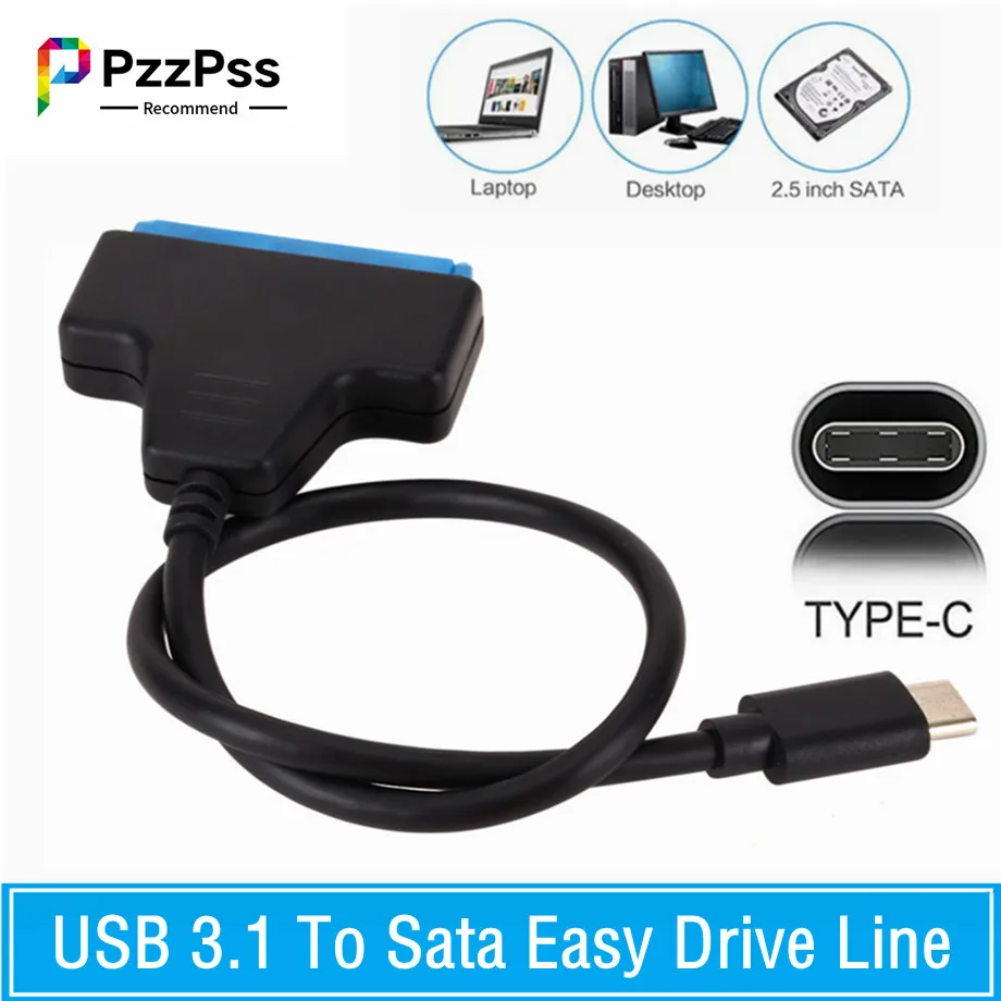 TYPE-C USB 3.1 SATA Línea Disco Duro Escritorio Lectura Datos Alta Velocidad Universal PC Portátil - Vista principal del producto