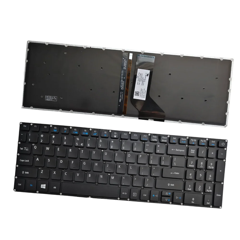 Teclado de ordenador portátil con retroiluminación, accesorio para Acer Aspire A515-51, A515-51G, A515-51G-503E, serie A515-51G-50AC