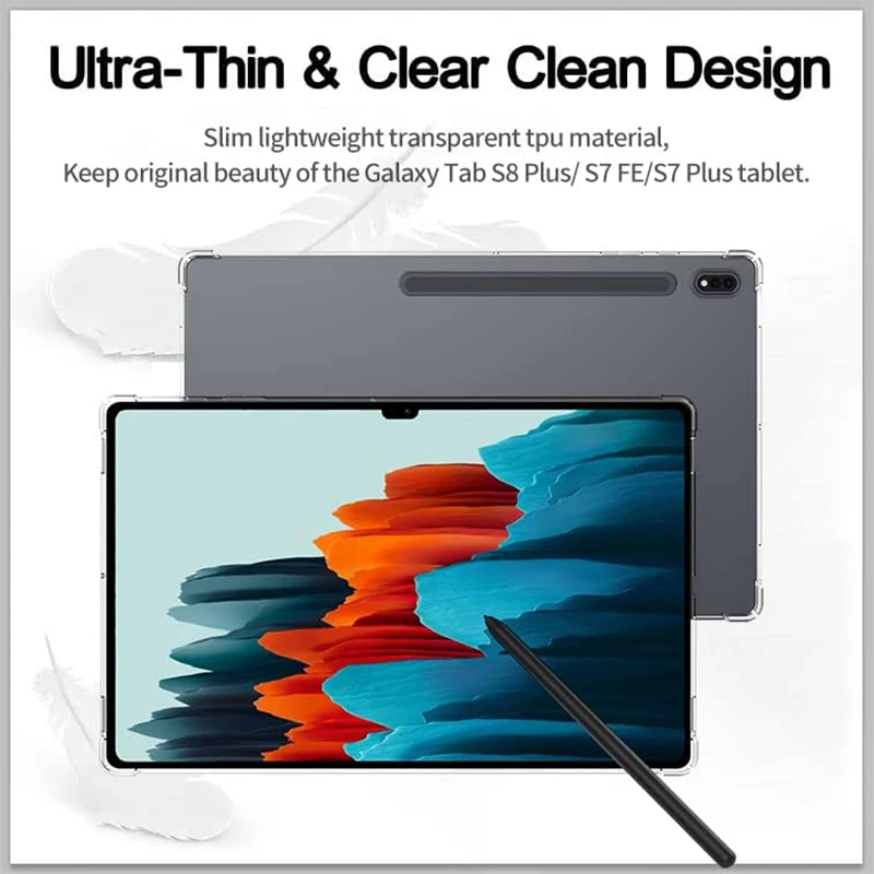 Funda para tableta Samsung Galaxy Tab S8 S9 S10 S11 Ultra 14,6, Funda de TPU con lengüeta S10 Llte S9 S8 S7 S11 11 "FE Plus de 12,4 pulgadas - imagen 3