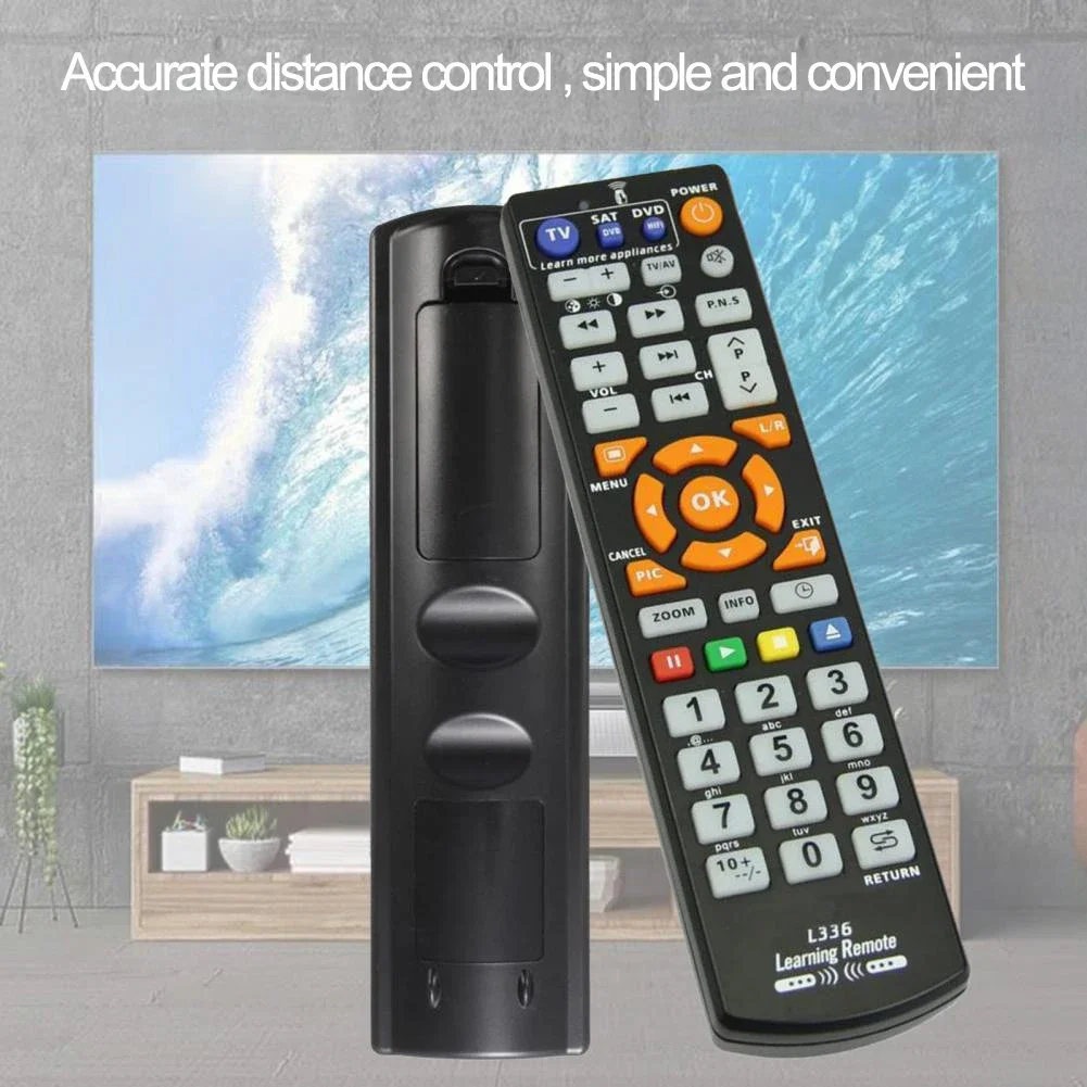 L336 Control remoto de aprendizaje Universal inteligente IR Control remoto TV Control remoto para CBL DVD SAT STB DVB HIFI TV BOX VCR STR - imagen 3